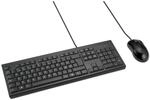 Kensington KM100 EQ kabelgebundenes Tastatur-Maus-Set - QWERTY Nordisch - schwarz