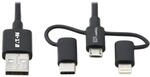 Eaton Tripp Lite Series Aufladekabel USB-A zu Lightning/ Micro USB-B/ USB-C...