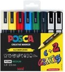 uni-ball POSCA PC-5M Acrylstift 1.8 - 2.5 mm Mehrfarbig