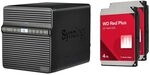 Synology DiskStation DS423 4 Einsch&uuml;be NAS-Server Leergeh&auml;use + 2x WD Red SATA 3.5"