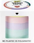 folia Deko-Klebeband 10 mm x 10 m gelb, rosa, flieder hellblau, gr&uuml;n