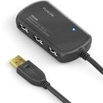 PureLink USB 2.0 Aktiv Verl&auml;ngerung mit Hub - schwarz - 6,00m