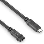 PureLink USB-C auf USB-C M/F Kabel - USB4 Gen 2x2, 5A, SPR 100W, 20G, DP Alt-Mode -