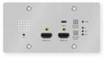 PureTools - HDBaseT Wallplate Transmitter mit Rahmen, 2x HDMI & USB-C Eing&auml;nge, 4K,