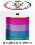 folia Deko-Klebeband 10 mm x 10 m gelb, pink, lila blau, gr&uuml;n