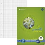 Ursus&reg; Collegeblock green Lineatur 28 kariert DIN A4