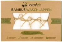 pandoo Bambus Waschlappen 25 cm x 25 cm wei&szlig;