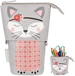herlitz Stiftehalter Kitty 14,0 x 7,5 x 18,5 cm grau