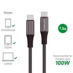 4smarts USB-C auf USB-C Kabel PremiumCord 100W 1,5m schwarz