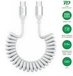 4smarts USB-C Spiralkabel 100W wei&szlig;
