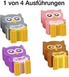 BRUNNEN Radiergummi violett, braun, grau, pink