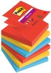 Post-it&reg; Super Sticky Playful Haftnotizen 7,6 x 7,6 cm