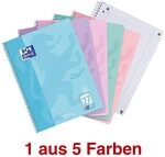 Oxford TOUCH Collegeblock DIN A4 liniert pastell flieder, pastell blau, pastell...