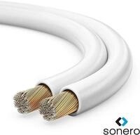 Sonero Lautsprecherkabel 2x0,75mm&sup2;, CCA 100m, wei&szlig;