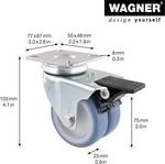 WAGNER&reg; design yourself Apparate-Doppel-Lenkrolle ECO RO 3577 grau