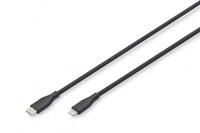 Digitus Lightning Silikon Anschlusskabel, USB-A - Lightning 1m, schwarz