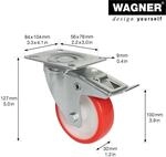 WAGNER&reg; design yourself Transportger&auml;te-Lenkrolle RO 7800 rot