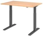 HAMMERBACHER VXMKA12/E/G h&ouml;henverstellbarer Schreibtisch 70,0 - 120,0 cm Eiche /