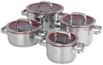 WMF Function 4 Topf-Set Bratentopf (2,5l), Fleischt&ouml;pfe (1,9l), (3,9l), (5,7l)