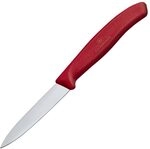 VICTORINOX 6.7601.C1, VICTORINOX K&uuml;chenmesser Swiss Classic silber, rot Klinge: 8 cm
