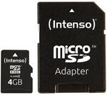 Intenso Speicherkarte microSDHC Card 4GB Cl4
