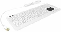 KeySonic KSK-6231INEL kabelgebundene Hygienetastatur mit Touchpad - QWERTZ DE - wei&szlig;