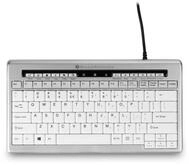 BakkerElkhuizen S-board 840 kabelgebundene Tastatur - QWERTY US - hellgrau, wei&szlig;