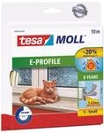 tesa Dichtungsb&auml;nder tesamoll E-Profil Gummidichtung 9 mm x 10 m wei&szlig;
