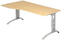 HAMMERBACHER VFS18/3/S h&ouml;henverstellbarer Schreibtisch 65 - 85 cm Ahorn / silber
