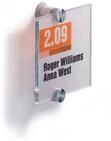 DURABLE T&uuml;rschild 10,5 x 10,5 cm transparent