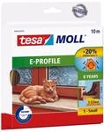 tesa Dichtungsb&auml;nder tesamoll E-Profil Gummidichtung 9 mm x 10 m braun