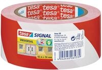 tesa Warnklebeband 50 mm x 66 m rot/wei&szlig;