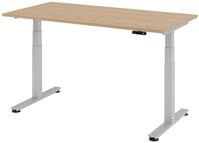 HAMMERBACHER elektrisch h&ouml;henverstellbarer Schreibtisch VXDSM16/E/S eiche