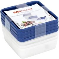 WESTMARK Frischhaltedosen-Set Trio 3.6 cm hoch 0,25 l wei&szlig;, blau