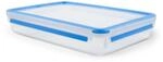 emsa Frischhaltedose CLIP & CLOSE 6 cm hoch 2,6 l transparent, blau