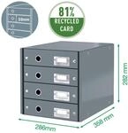 LEITZ Schubladenbox 60490023 DIN A4 29,0 x 36,0 x 28,3 cm