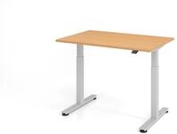 HAMMERBACHER elektrisch h&ouml;henverstellbarer Schreibtisch VXMST12/6/S buche