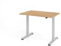 HAMMERBACHER elektrisch h&ouml;henverstellbarer Schreibtisch VXMST12/E/S eiche