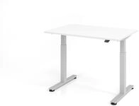 HAMMERBACHER elektrisch h&ouml;henverstellbarer Schreibtisch VXMST12/W/S wei&szlig;