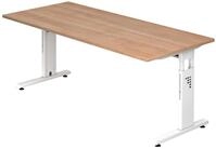 HAMMERBACHER h&ouml;henverstellbarer Schreibtisch VOS19/N/W nussbaum