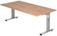 HAMMERBACHER h&ouml;henverstellbarer Schreibtisch VOS2E/N/S nussbaum