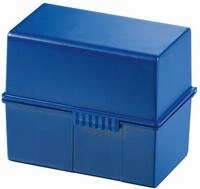 HAN A7 Karteikasten A7 300 Karteikarten blau
