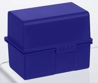 HAN A8 Karteikasten DIN A8 200 Karteikarten blau