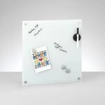 Zeller Glas-Magnettafel 40,0 x 40,0 cm wei&szlig;