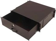 Digitus 19" Serverschrank Schublade f&uuml;r Tastaturen & Dokumente 3HE RAL9005 schwarz