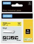DYMO&reg; Original IND-Schriftband f&uuml;r Rhino, farbiges Vinyl - schwarz auf gelb