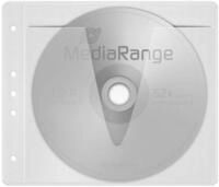 MediaRange 2er CD-/DVD-H&uuml;llen abheftbar wei&szlig;, 50 St.