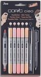 COPIC&reg; Ciao 5+1 Set Skin Tones Layoutmarker-Set 1.0 + 6.0 mm Mehrfarbig