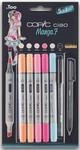 COPIC&reg; Ciao 5+1 Set Manga 7 Layoutmarker-Set 1.0 + 6.0 mm Mehrfarbig