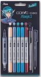 COPIC&reg; Ciao 5+1 Set Manga 2 Layoutmarker-Set 1.0 + 6.0 mm Mehrfarbig